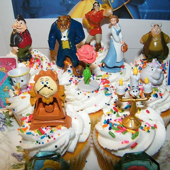 Beauty and the Beast Cake Toppers Cupcake Decorations Set with 10 Figures - Picture 2 of 5